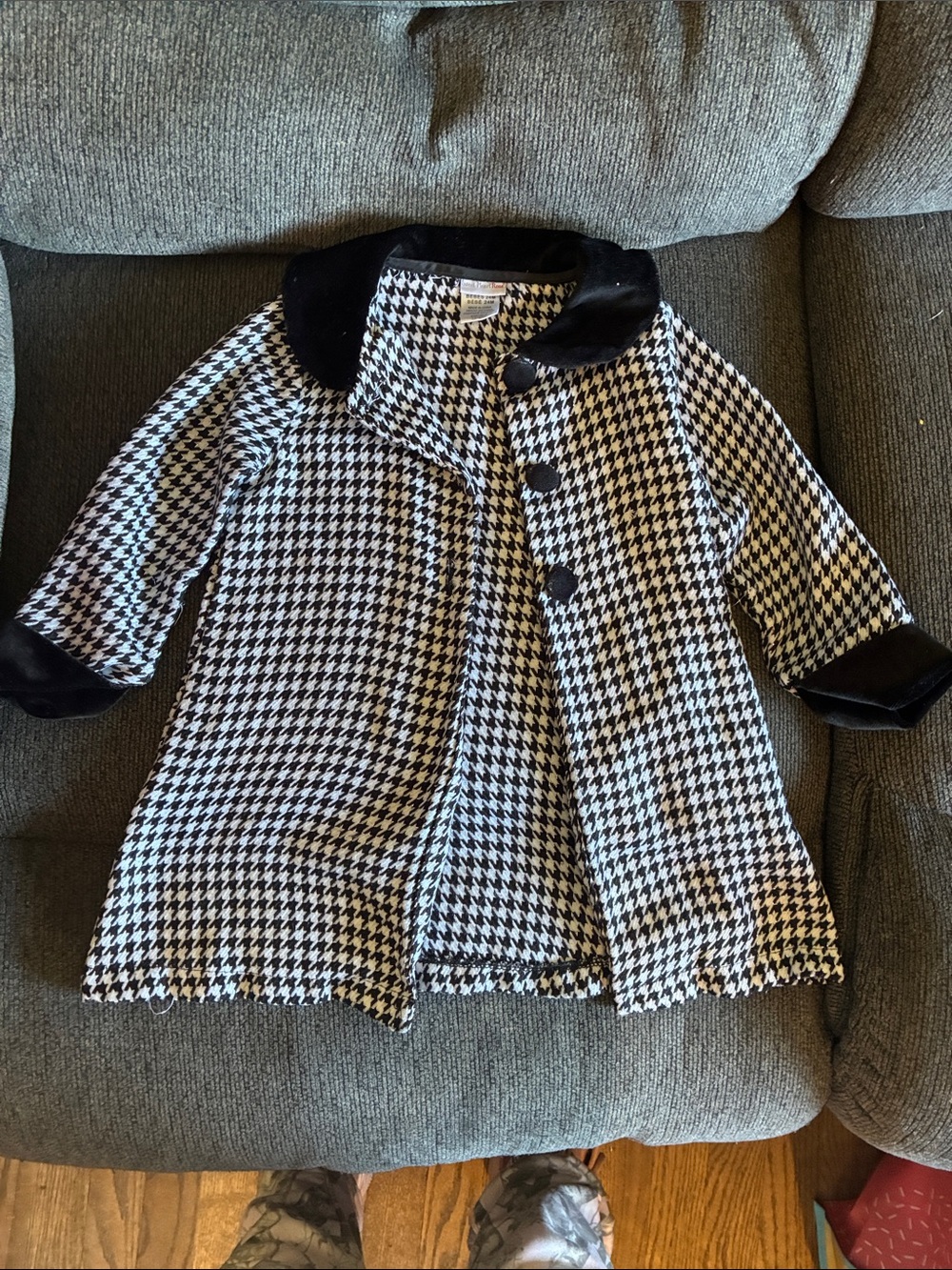 🛍️BOGO🛍️ 24M Sweet Heart Rose Houndstooth Pea Coat